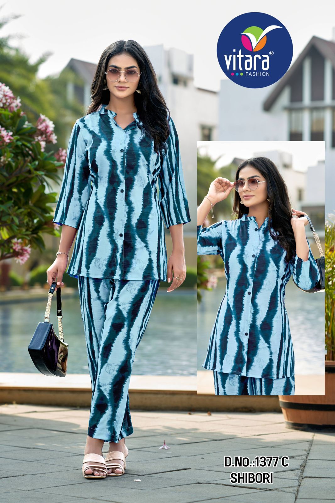 Shibori By Vitara Important Saboori Printed Ladies Co Ord Set Wholesale Online